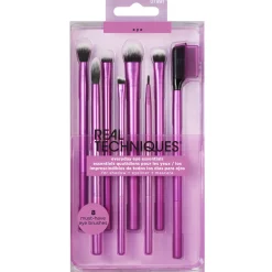 REAL TECHNIQUES 8 EYE BRUSHES FOR SHADOW + EYELINER + MASCARA - PENNELLI