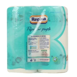 REGINA CARTA CUCINA ASCIUGONI 2 ROTOLI 2 VELI MAXI FOGLI 200 STRAPPI