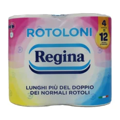 REGINA CARTA IGIENICA 4 ROTOLONI 2 VELI 500 STRAPPI