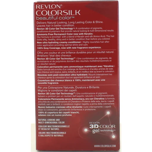 REVLON COLOR SILK 32 CASTANO MOGANO SCURO PERMAMENTE SENZA AMMONIACA