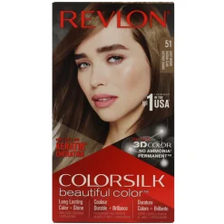REVLON COLOR SILK 51 CASTANO CHIARO PERMAMENTE SENZA AMMONIACA