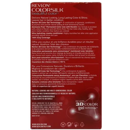 REVLON COLOR SILK 51 CASTANO CHIARO PERMAMENTE SENZA AMMONIACA