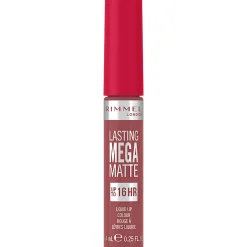 RIMMEL ROSSETTO LIQUIDO LASTING MEGA MATTE 16 ON.210 ROSE & SHINE