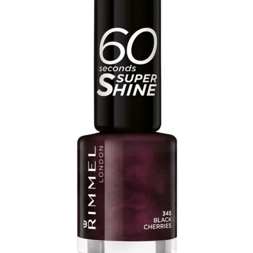 RIMMEL SMALTO 60 SECONDI SUPER SHINE N.345 BLACK CHERRIES (MELANZANA)