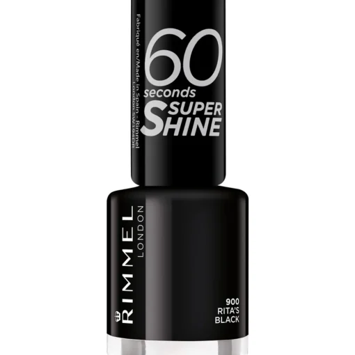 RIMMEL SMALTO 60 SECONDI SUPER SHINE N.900 RITA'S BLACK