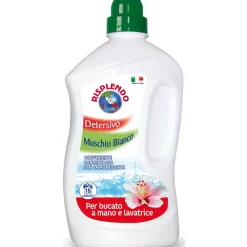 RISPLENDO DETERSIVO LIQUIDO BUCATO MANO e LAVATRICE MUSCHIO BIANCO 16 LAVAGGI 1 LT