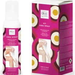 RO.IAL KIT CERA SPRAY DEPILAZIONE A FREDDO BURRO DI KARITE' 150 ML + 50 STRISCE IN TNT + 25 SPATOLE + LATTE DOPOCERA 100 ML