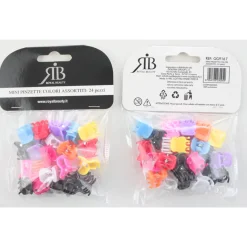ROYAL BEAUTY 24 PINZETTE MINI PER CAPELLI COLORI ASSORTITI