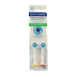 ROYAL BEAUTY 2 TESTINE PER SPAZZOLINO ELETTRICO PRECISIONE INCROCIATA