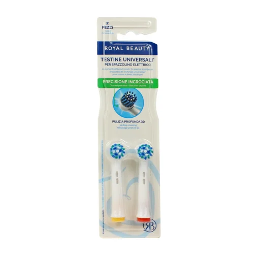 ROYAL BEAUTY 2 TESTINE PER SPAZZOLINO ELETTRICO PRECISIONE INCROCIATA