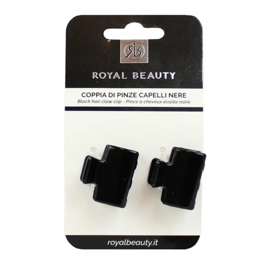 ROYAL BEAUTY COPPIA PINZE PER CAPELLI NERA