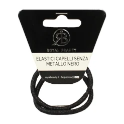 ROYAL BEAUTY ELASTICI PER CAPELLI SENZA METALLO NERO