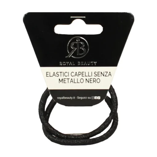 ROYAL BEAUTY ELASTICI PER CAPELLI SENZA METALLO NERO