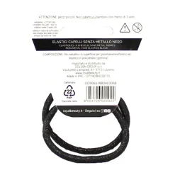 ROYAL BEAUTY ELASTICI PER CAPELLI SENZA METALLO NERO