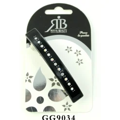 ROYAL BEAUTY FERMAGLIO PER CAPELLI NERO CON STRASS