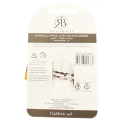 ROYAL BEAUTY FERMAGLIO PER CAPELLI BROWN CON STRASS