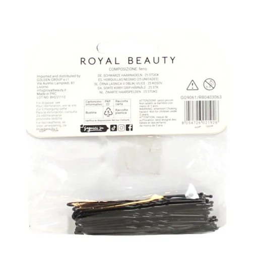 ROYAL BEAUTY FORCINE NERE 25 PEZZI