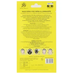 ROYAL BEAUTY MASCHERA VISO NERA PELLI SECCHE E NORMALI IN TESSUTO MONOUSO AL CARBONE