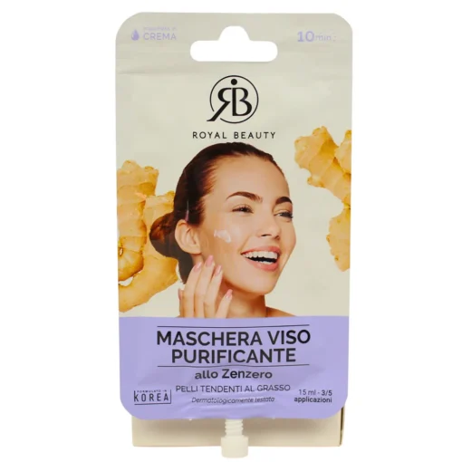 ROYAL BEAUTY MASCHERA VISO ALLO ZENZERO MONODOSE