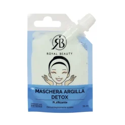 ROYAL BEAUTY MASCHERA VISO BUSTINA SQUEEZE ARGILLA DETOX AZZURRA