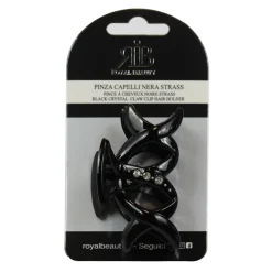 ROYAL BEAUTY PINZA PER CAPELLI NERA STRASS