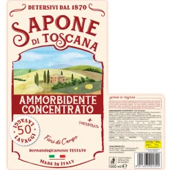 SAPONE DI TOSCANA AMMORBIDENTE CONCENTRATO FIORI DI CAMPO 50 LAVAGGI 1 LITRO
