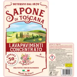 SAPONE DI TOSCANA LAVAPAVIMENTI CONCENTRATO BOUQUET DI FIORI 50 LAVAGGI 1 LITRO