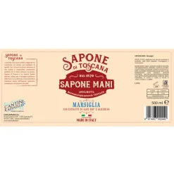 SAPONE DI TOSCANA SAPONE LIQUIDO MANI MARSIGLIA CON ESTRATTI DI ALOE BIO E GLICERINA 500 ML
