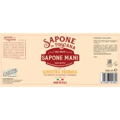 SAPONE DI TOSCANA SAPONE LIQUIDO MANI GINESTRA ODOROSA CON ESTRATTI DI ALOE BIO E GLICERINA 500 ML