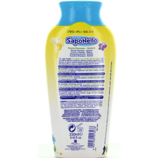 SAPONELLO DOCCIASCHIUMA SHAMPOO DELICATO ALLA BANANA 250 ML #BAMBINI