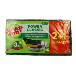 SCOTCH BRITE SPUGNA + FIBRAVERDE 2+1 PZ.