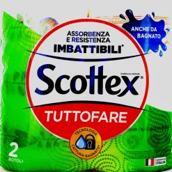 SCOTTEX CARTA CUCINA ASCIUGATUTTO TUTTOFARE 2 MAXI ROTOLI