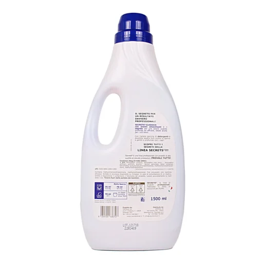 SECRETS DETERGENTE LIQUIDO BUCATO LAVATRICE CLASSICO 42 LAVAGGI 1,5 LITRI