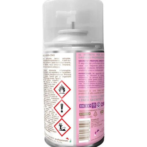 SECRETS HOME PROFUMA AMBIENTI SPRAY AUTOMATICO RICARICA PER DIFFUSORE 250 ML FLOWER