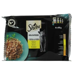 SHEBA DELICATEZZE IN GELATINA CARNE 4 BUSTE DA 85 GRAMMI ( ANATRA - POLLO - POLLAME - TACCHINO)