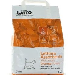 SIGNOR GATTO LETTIERA ANTIBATTERICA ORANGE POWER SACCO 5 L