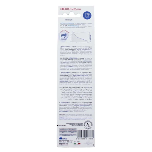 SILVER CARE SPAZZOLINO PLUS MEDIO + RICAMBIO NEW 4737