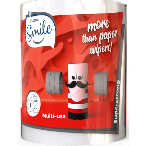SMILE LUCART ASCIUGATUTTO BOBINA MULTI-USE SUPERSTRONG 500 STRAPPI 2 VELI
