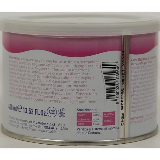 SOFFIDEPIL CERA DEPILATORIA ZINCO VASO 400 ML