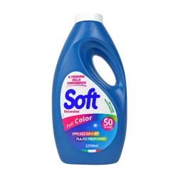 SOFT DETERSIVO LIQUIDO BUCATO LAVATRICE FULL COLOR 50 LAVAGGI 2250 ML