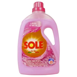 SOLE DETERSIVO BUCATO A MANO E LAVATRICE LIQUIDO LANA E CAPI DELICATI 33 LAVAGGI 2 LITRI