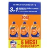 SOLE DETERSIVO BUCATO LIQUIDO LAVATRICE BIANCO SPLENDENTE 3 PEZZI DA 41 LAVAGGI