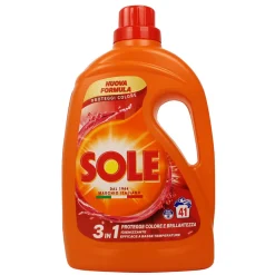 SOLE DETERSIVO LIQUIDO BUCATO LAVATRICE PROTEGGI COLORE 41 LAVAGGI LT 1,845