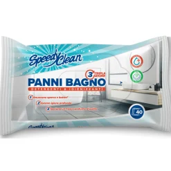 SPEEDY CLEAN 40 PANNI  BAGNO TRIPLA AZIONE DETERGENTI & IGIENIZZANTI