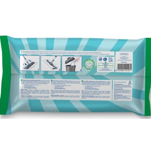 SPEEDY CLEAN 20 PANNI LAVAPAVIMENTI SENZA RISCIACQUO FORMATO XXL 21x28 CM.