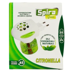 SPIRA GREEN CITRONELLA VAPORIZZATORE ELETTRICO + RICARICA LIQUIDA 45 GIORNI