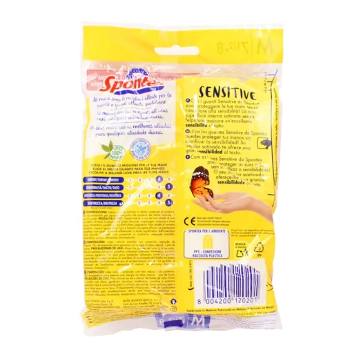 SPONTEX GUANTI EFFETTO SETA IN LATTICE TAGLIA MEDIUM 7 1/2-8