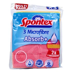 SPONTEX MICROFIBRA CON SPUGNA 17,5x20 3 PZ