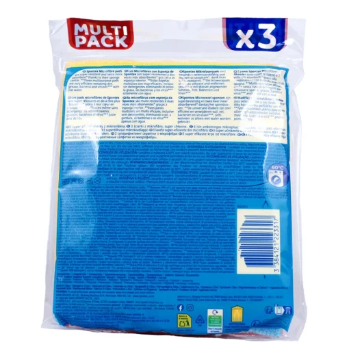 SPONTEX MICROFIBRA CON SPUGNA 17,5x20 3 PZ