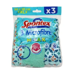 SPONTEX MICROFIBRE 3 PANNI MOSAIK 36x38 CM